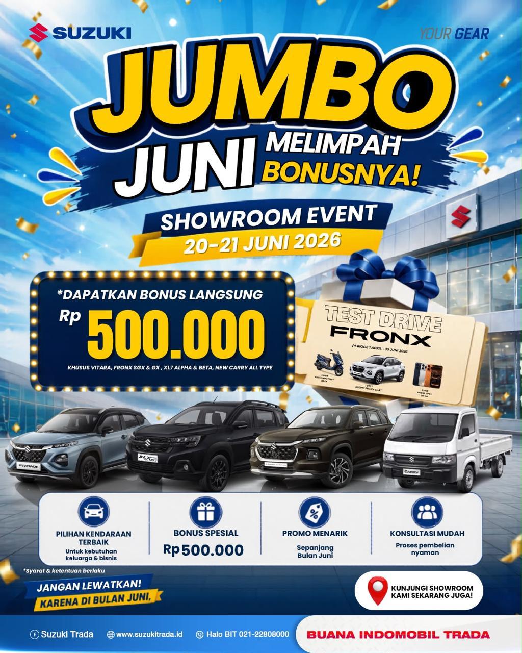 Promo jumbo Suzuki Serpong Salsa Cinta Suzuki cashback